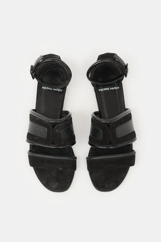 Pierre Hardy Suede & Patent Strappy Sandal