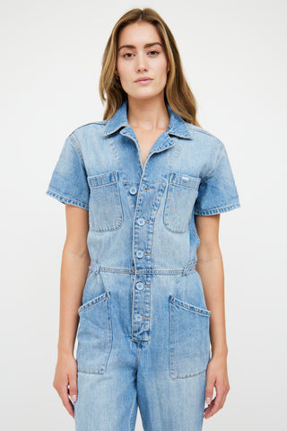 Pistola Blue Light Wash Denim Jumpsuit