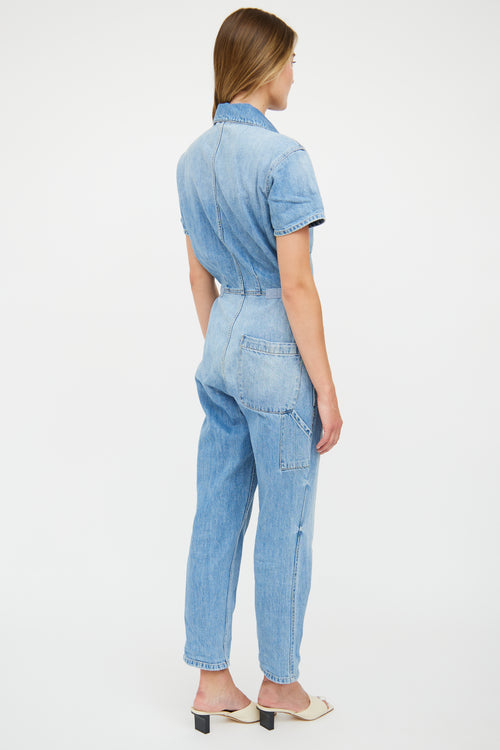 Pistola Blue Light Wash Denim Jumpsuit