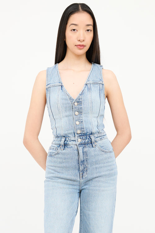 Pistola Light Wash Denim Jumpsuit