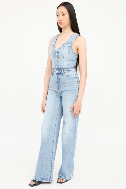 Pistola Light Wash Denim Jumpsuit