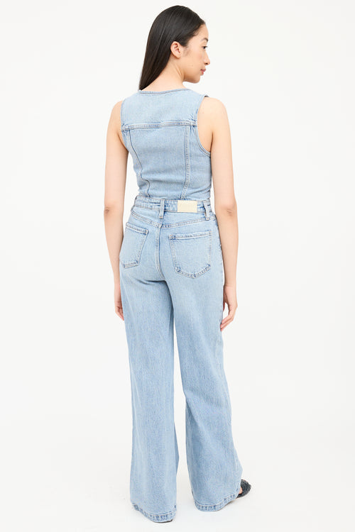 Pistola Light Wash Denim Jumpsuit