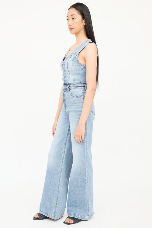 Pistola Light Wash Denim Jumpsuit