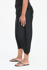Pleats Please Issey Miyake JF Pleated Wide Leg Cropped Pant