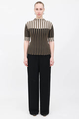 Pleats Please Issey Miyake Knit Striped Top