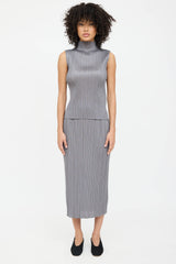 Pleats Please Issey Miyake Pleated Sleeveless Top