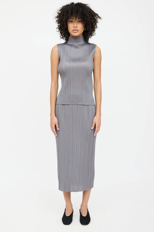 Pleats Please Issey Miyake Pleated Sleeveless Top