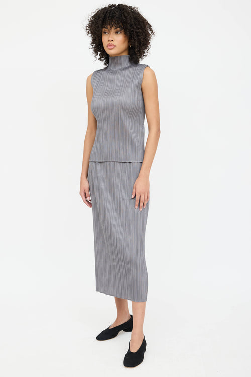Pleats Please Issey Miyake Pleated Sleeveless Top