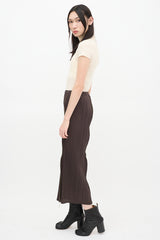 Pleats Please Issey Miyake Grey Pleated Wide Leg Pant