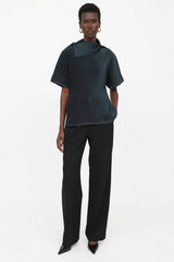 Pleats Please Issey Miyake Pleated Mock Neck Top
