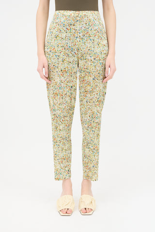 Pleats Please Issey Miyake Pleated Speckle Trouser