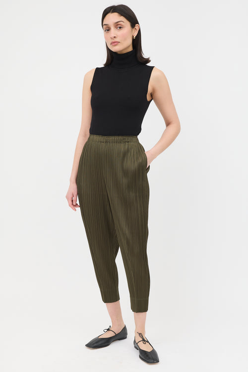 Pleats Please Issey Miyake Pleated Tapered Trouser