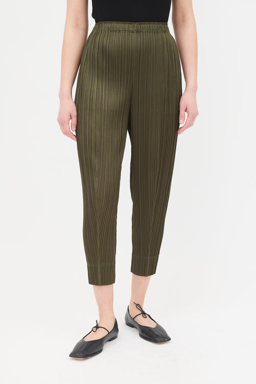 Pleats Please Issey Miyake Pleated Tapered Trouser
