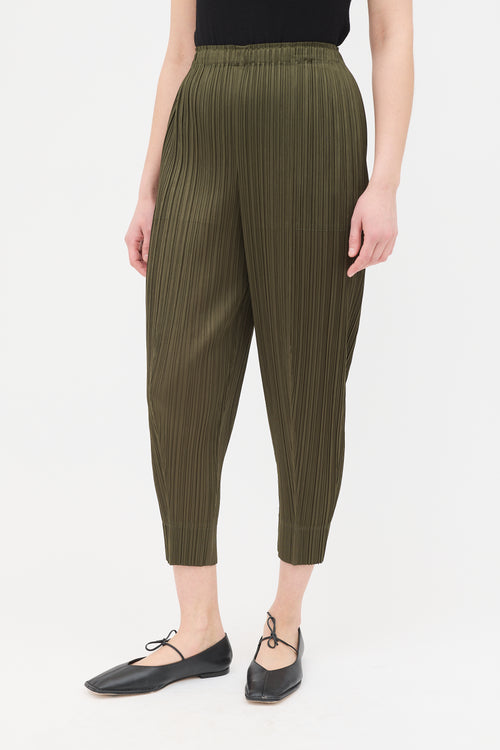 Pleats Please Issey Miyake Pleated Tapered Trouser