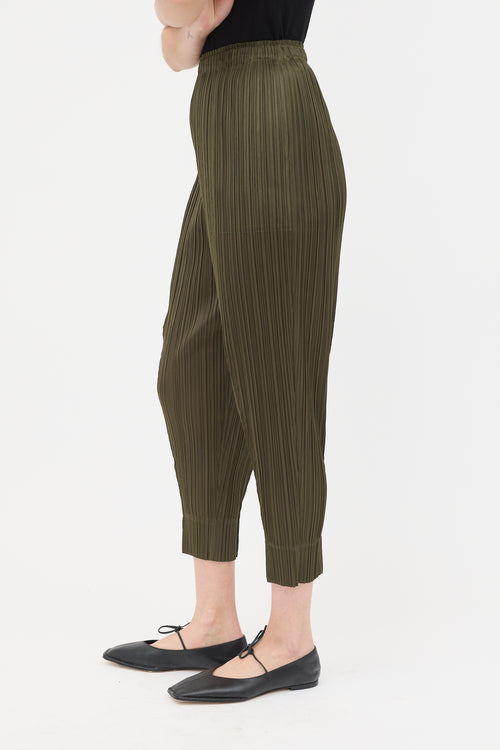 Pleats Please Issey Miyake Pleated Tapered Trouser
