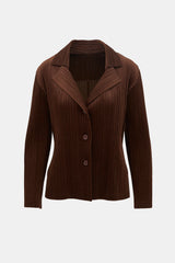 Pleats Please Issey Miyake Pleated Velour Shirt
