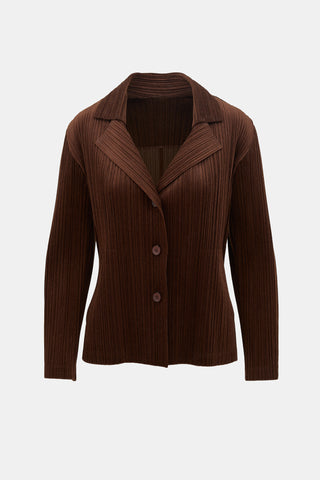 Pleats Please Issey Miyake Pleated Velour Shirt