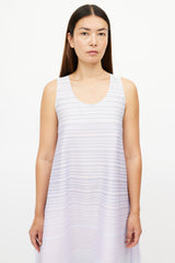 Pleats Please Issey Miyake Purple & Multicolour Gradient Pleated Dress