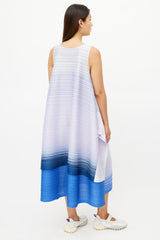 Pleats Please Issey Miyake Purple & Multicolour Gradient Pleated Dress