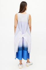 Pleats Please Issey Miyake Purple & Multicolour Gradient Pleated Dress
