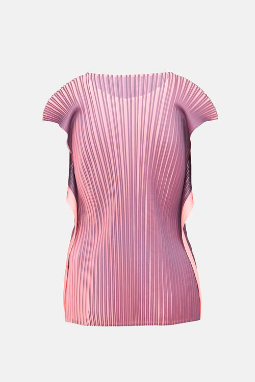 Pleats Please Issey Miyake Pleated Alt Blinks Top