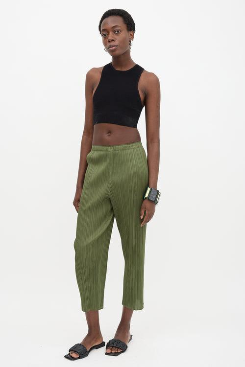 Pleats Please Issey Miyake Pleated Cropped Trouser