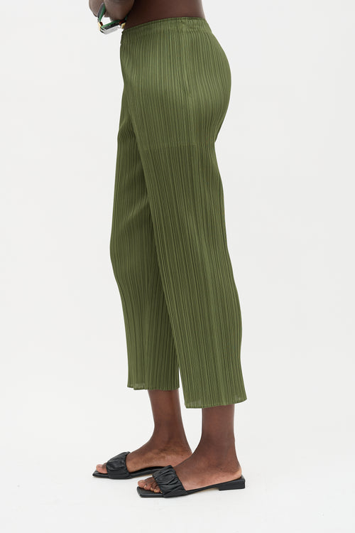 Pleats Please Issey Miyake Pleated Cropped Trouser
