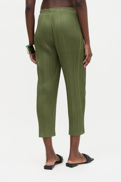 Pleats Please Issey Miyake Pleated Cropped Trouser