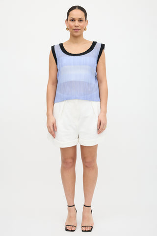 Pleats Please Issey Miyake Pleated Mesh Top