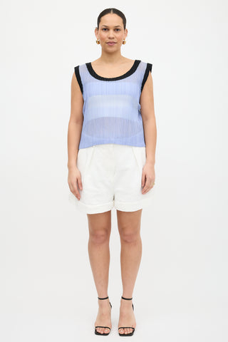 Pleats Please Issey Miyake Pleated Mesh Top