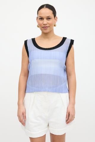 Pleats Please Issey Miyake Pleated Mesh Top