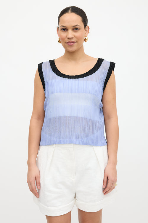 Pleats Please Issey Miyake Pleated Mesh Top