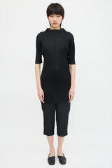 Pleats Please Issey Miyake Pleated Mock Neck Top