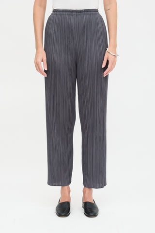 Pleats Please Issey Miyake Pleated Straight Leg Trouser