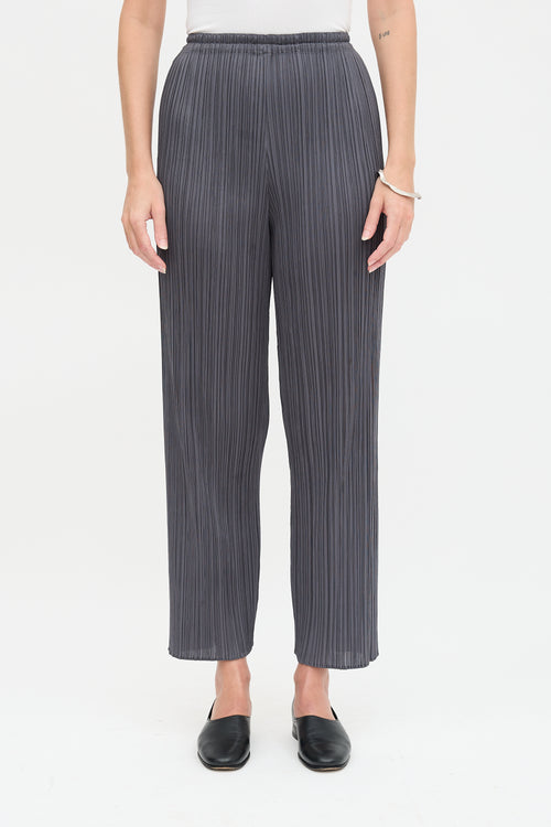 Pleats Please Issey Miyake Pleated Straight Leg Trouser