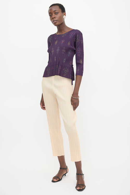Pleats Please Issey Miyake Plissé Straight Leg Pant