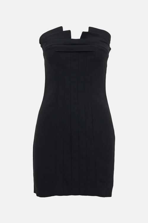 Plein Sud Panelled Strapless Mini Dress