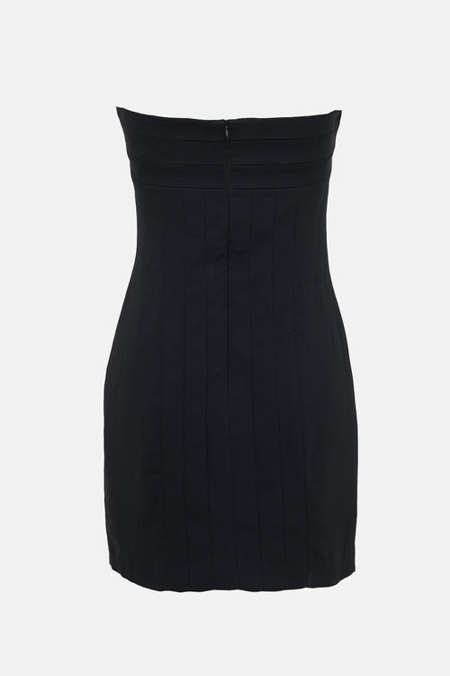 Plein Sud Panelled Strapless Mini Dress