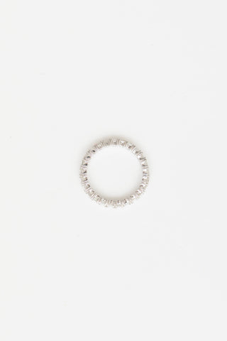 Fine Jewelry Platinum and Diamond Eternity Ring