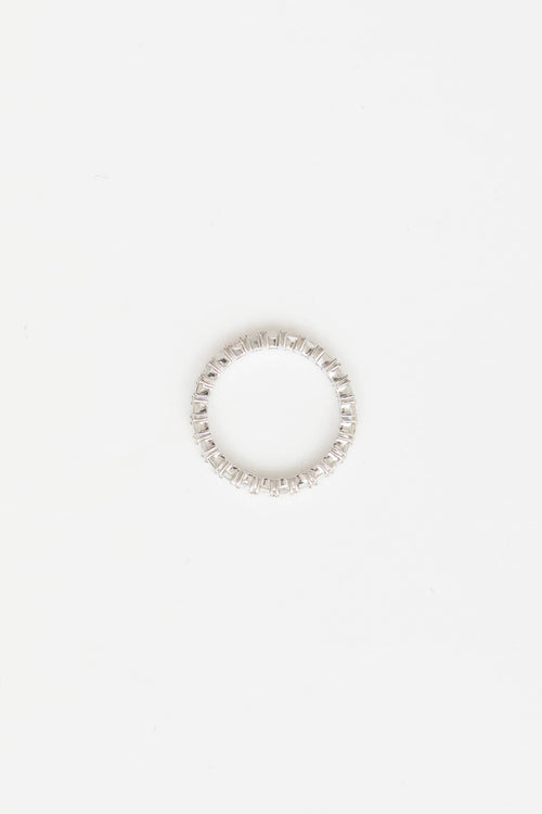 Fine Jewelry Platinum and Diamond Eternity Ring