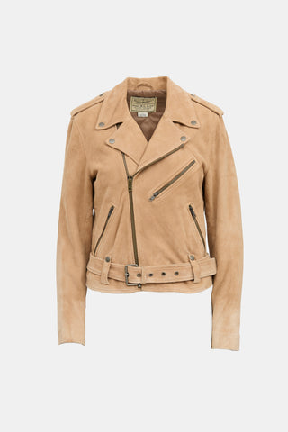 Ralph Lauren Suede Biker Jacket