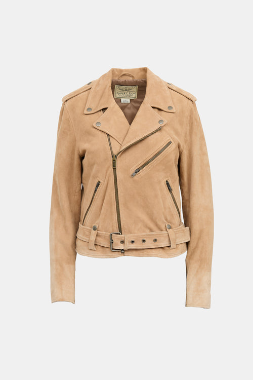 Ralph Lauren Suede Biker Jacket