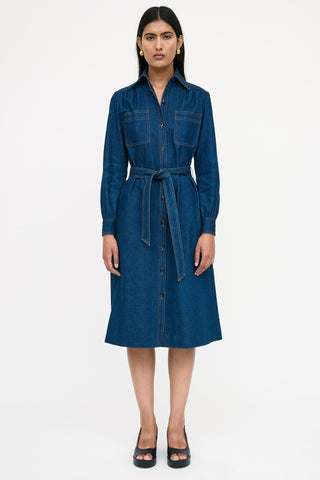 Ports International Denim Button Up Dress