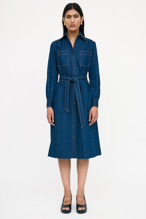 Ports International Denim Button Up Dress