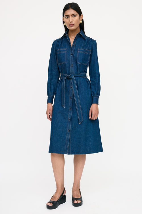 Ports International Denim Button Up Dress