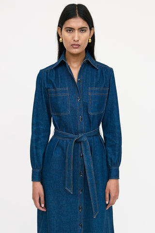 Ports International Denim Button Up Dress