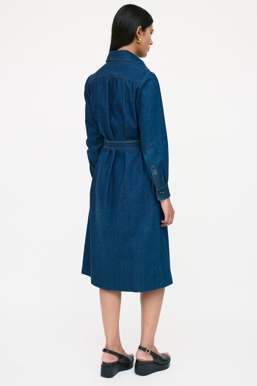 Ports International Denim Button Up Dress