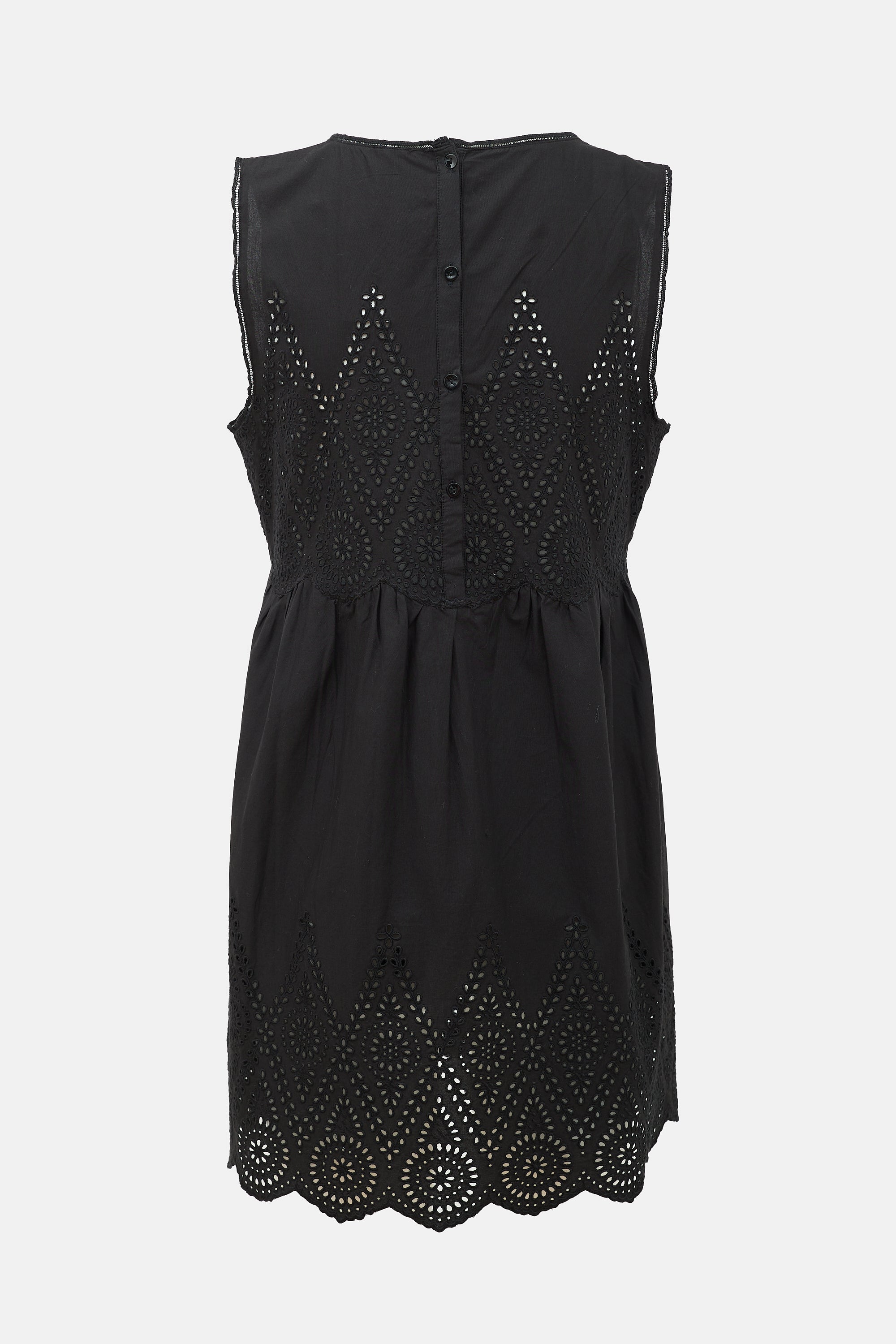 black broderie anglaise mini dress Proenza Schouler // Black Broderie Anglaise Mini Dress – VSP Consignment main image 0