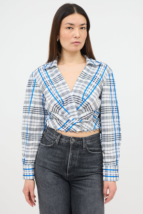 Prabal Gurung SS 2018 Check Wrap Top