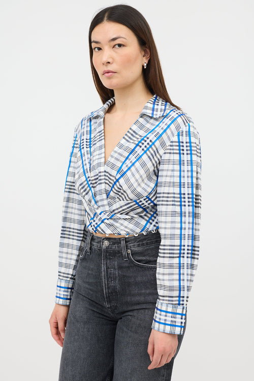 Prabal Gurung SS 2018 Check Wrap Top